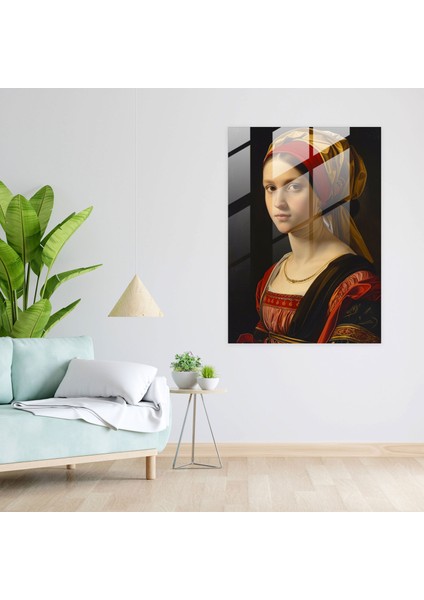 Nobility Portreleri Cam Tablo - Raffaello Sanzio Ev Dekorasyonu Cam Sanatı Modern Sanat modelleri