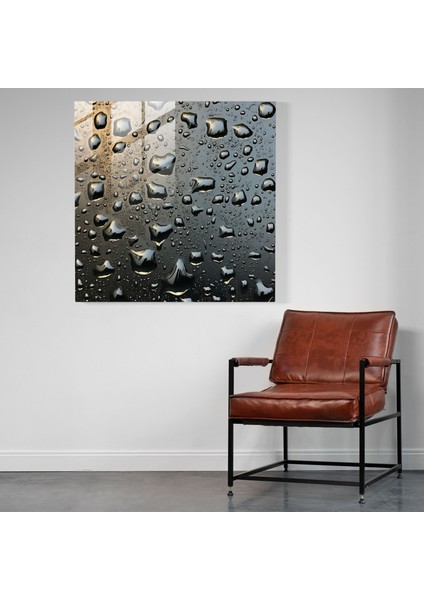Pencere Yağmur Damlaları Cam Tablo - Yağmur Ev Dekorasyonu Duvar Dekorasyonu Fotoğrafçılık modelleri