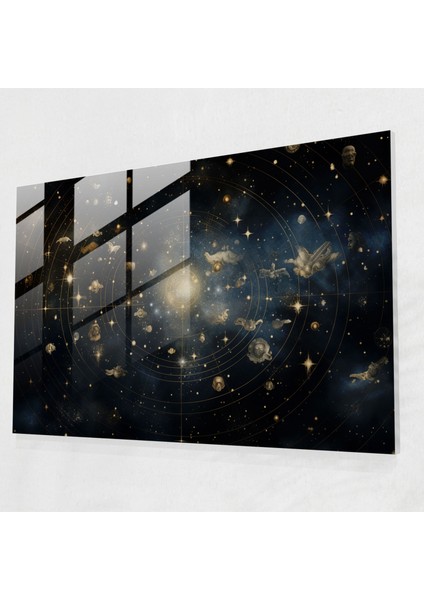 Burçlar Cam Duvar Sanatı - Burçlar Astroloji Cam Duvar Sanatı Duvar Dekorasyonu