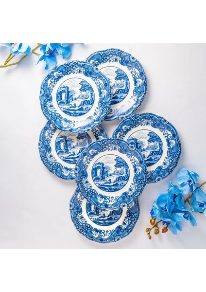 Vintage Blue 6 Parça Pasta Tabağı Seti fiyatları