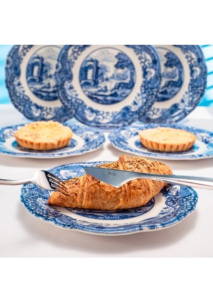 Vintage Blue 6 Parça Pasta Tabağı Seti fırsatları