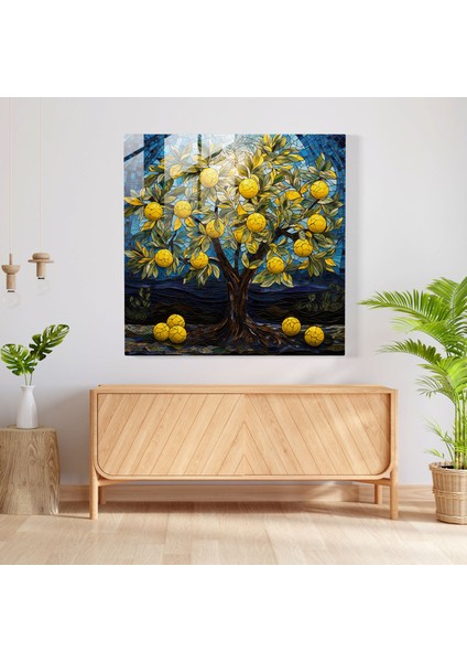 Sürreal Limon Ağacı Cam Tablo - Duvar Dekorasyonu fiyatları