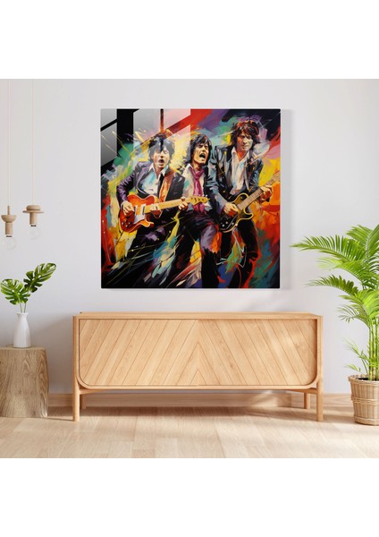 Rolling Stones Cam Tablo - Modern Sanat Duvar Sanatı modelleri