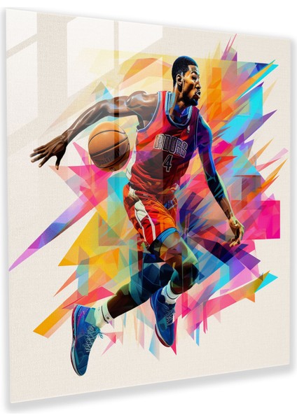 Nba Dijital Kolaj Cam Tablo - Ev Dekorasyonu ve Cam Sanatı Için