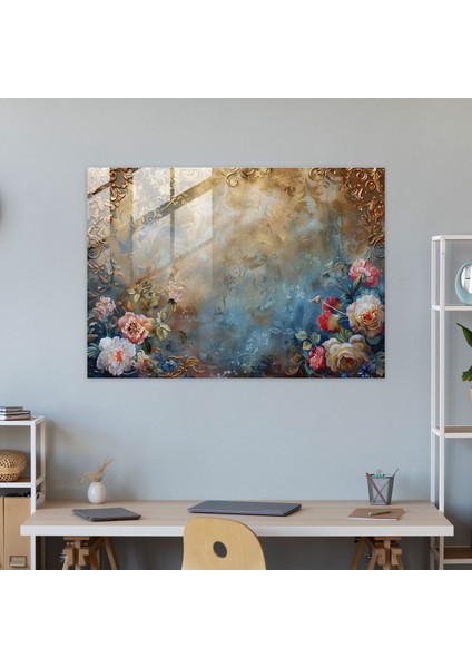 Rokoko Tarzı Resim Duvar Dekorasyonu - Rokoko Tarzı Resim Cam Tablo Ev Dekorasyonu Duvar Dekorasyonu modelleri