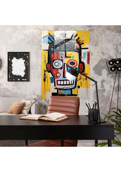 Basquiat Cam Duvar Sanatı - Efsanevi Pop Sanat Şaheseri - Basquiat Cam Tablo Duvar Süsü fiyatları