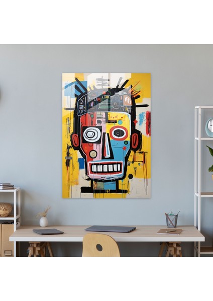 Basquiat Cam Duvar Sanatı - Efsanevi Pop Sanat Şaheseri - Basquiat Cam Tablo Duvar Süsü modelleri