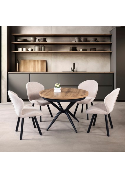 Zello 4 Sandalyeli Mutfak Masa Takımı