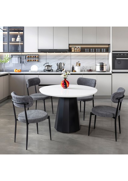 Ravza 4 Sandalyeli Mutfak Masa Takımı