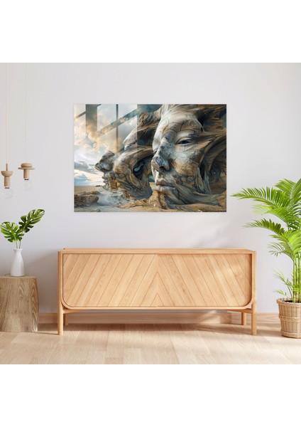 Salvador Dali Cam Tablosu - Bozulmuş Yüzler - Salvador Dali Cam Sanatı Bozulmuş Soyut modelleri