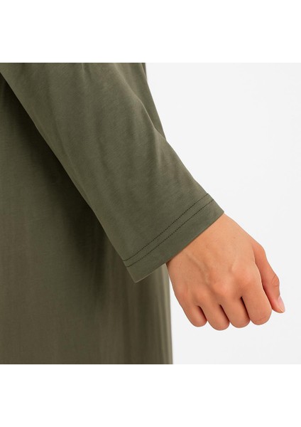 Kendinden Örtülü Fermuarlı Namaz Elbisesi – Yeşil modelleri