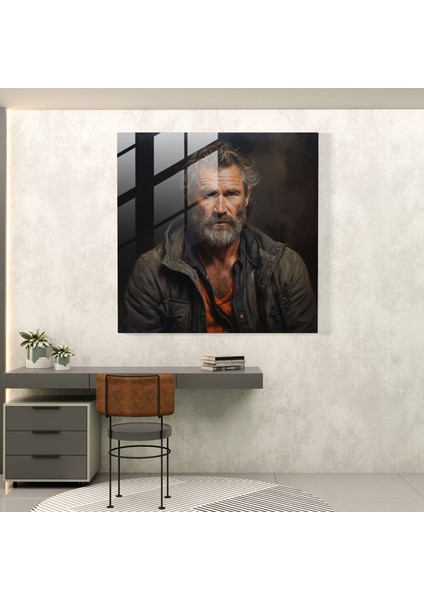 Gerçekçi Portre Cam Tablo - Portre Gerçekçi Yağlı Boya Tablo Cam Duvar Sanatı Cam Sanatı modelleri