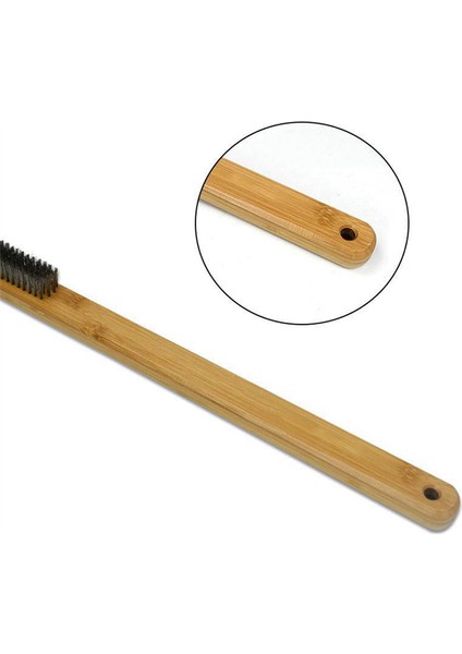 Pizza Fırçası Kazıyıcı Ahşap Saplı Paslanmaz Çelik Kıllar Taşınabilir Izgara Temizleme Fırçası Açık Hava Fırın Temizleyici Için (Yurt Dışından) fırsatları
