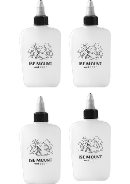 4 Adet Açık Hava Taşınabilir Yağ Şişeleri Kamp Baharat Şişeleri Bükülebilir Üst Kapaklı Mühürlü Piknik Barbekü Yağ Baharat Kabı (Yurt Dışından)