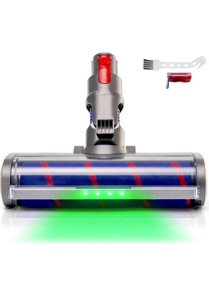 Dyson V7 V8 V10 V11 G5 Kablosuz Elektrikli Süpürge Aparatı Için Temizleyici Başlık Yumuşak Silindir Fırçası Toz LED Işıkları ile Sert Zeminler Için (Yurt Dışından)