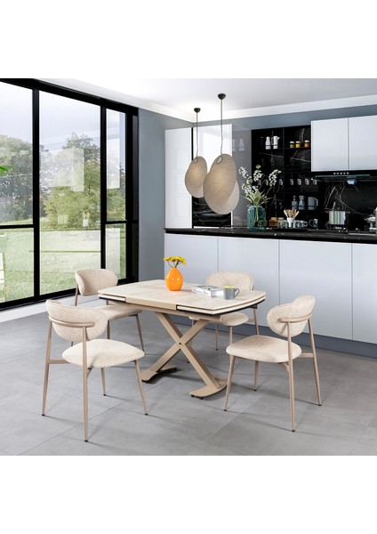 Seol 4 Sandalyeli Mutfak Masa Takımı