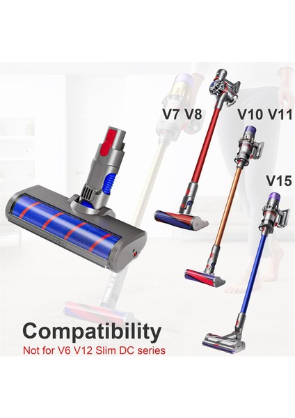 Dyson V7 V8 V10 V11 V15 Kablosuz Temizleyiciler Için Yumuşak Silindir Fırça Başlığı Toz Algılama Özelliğine Sahip Sert Zemin Aksesuarları (Yurt Dışından) fırsatları