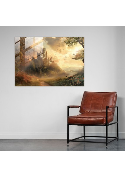 Pre-Raphaelite Brotherhood Cam Tablo Sanatı - Ortaçağ Kale Hayalleri - Ev Dekorasyonu Modern Sanat fiyatları