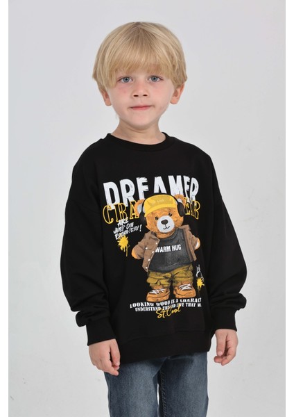 Erkek Çocuk Dreamer Ayı Baskılı Sweatshirt fiyatları