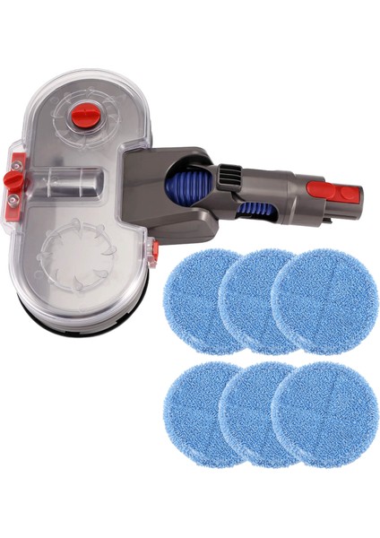 Dyson V15 V11 V10 V8 V7 Elektrikli Süpürge Elektrikli Paspas Başlığı Aparatı Çıkarılabilir Su Tankı 6 Yeniden Kullanılabilir Paspas Pedi C (Yurt Dışından) modelleri