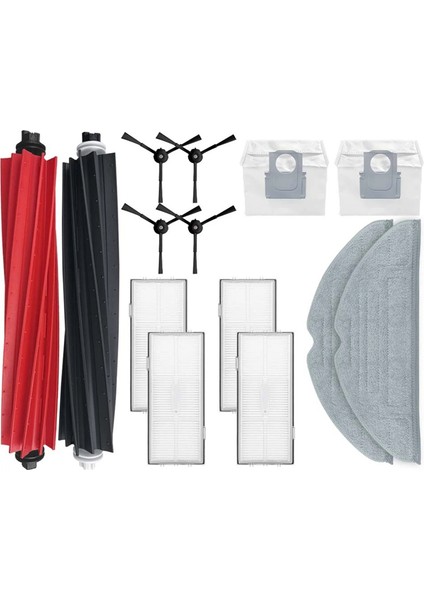 Roborock S8 Pro Ultra Robot Süpürge Çift Ana Fırça Yan Fırça Hepa Filtre Paspas Bezleri Toz Torbası Yedek Parçaları (Yurt Dışından)