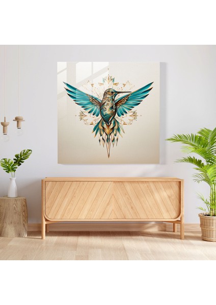 Geometrik Kuş Kanatlı Cam Tablo - Kuş Kanadı Geometrik Tasarım Cam Tablo Duvar Dekorasyonu modelleri