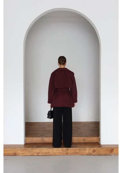 Kadın Kruvaze Yaka Astarlı Trençkot fırsatları