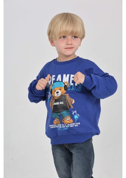 Erkek Çocuk Dreamer Ayı Baskılı Sweatshirt fırsatları
