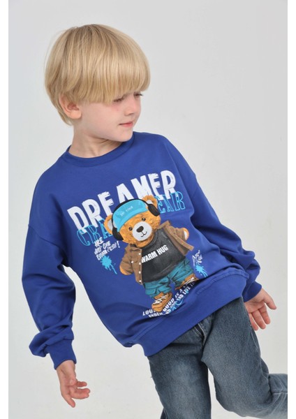 Erkek Çocuk Dreamer Ayı Baskılı Sweatshirt indirimleri