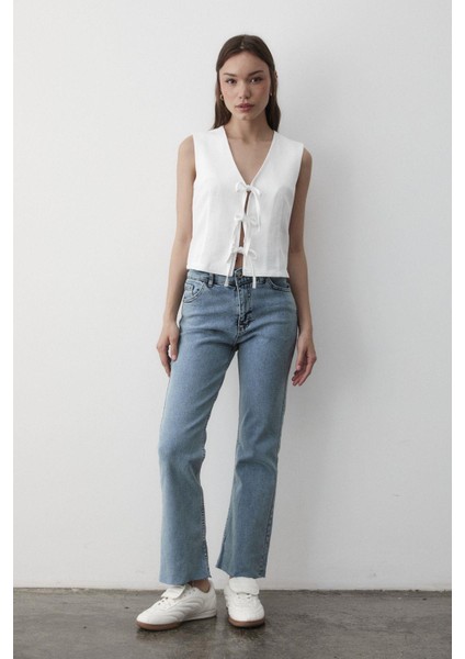 Kadın Bağlamalı Keten Yelek fırsatları