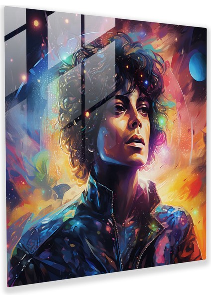 Michael Jackson Galaksi Cam Tablo - Ev Dekorasyonu Dijital Boyama