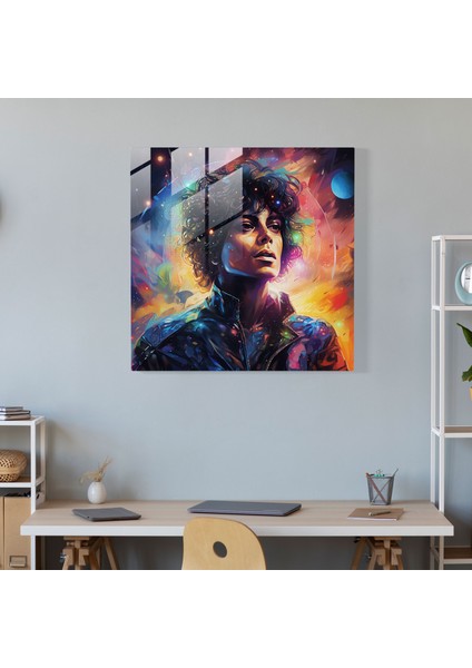 Michael Jackson Galaksi Cam Tablo - Ev Dekorasyonu Dijital Boyama fiyatları