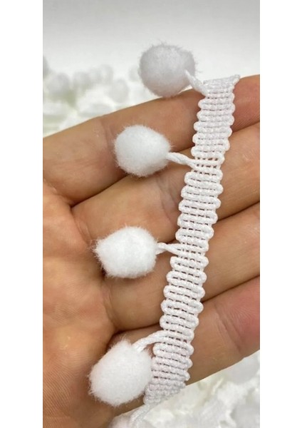 Şerit Pon Pon -Beyaz -1 Metre modelleri