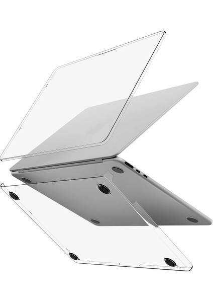 MacBook Air M2/m3/m4 Çip 15 Inç Uyumlu (A2941, A3114, A3241), Ince ve Şık Koruyucu Kapak, Darbeye Dayanıklı, Premium Tasarım