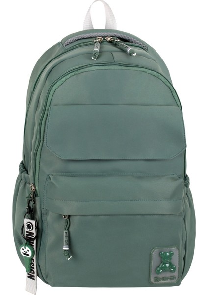 Su Itici Terletmez Kumaş Lise ve Ortaokul Unisex Sırt Çantası Günlük Çanta Özel Kumaş Cepli Desenli