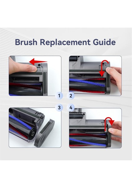 V7 V8 V10 V11 V12 V15 Için Kafa Değişimi, Toz Algılama Işık Zemin Ataşmanı ile Temizleyici Yumuşak Rulo Fırça (Yurt Dışından) fiyatları