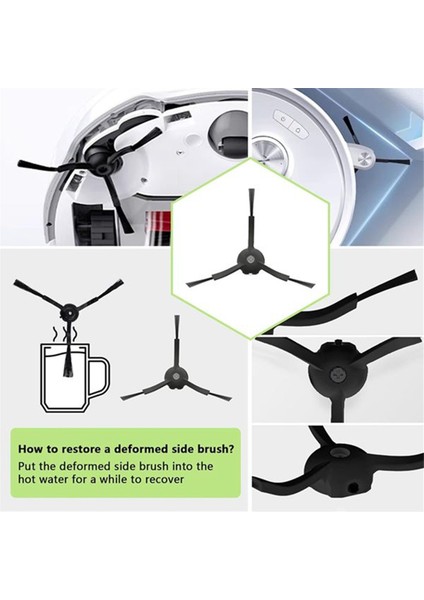 Qs / Pro Vakum Parçaları Için 15 Adet Yedek Kit Ana Yan Fırça Filtre Paspas Bezleri Toz Torbaları (Yurt Dışından) fiyatları