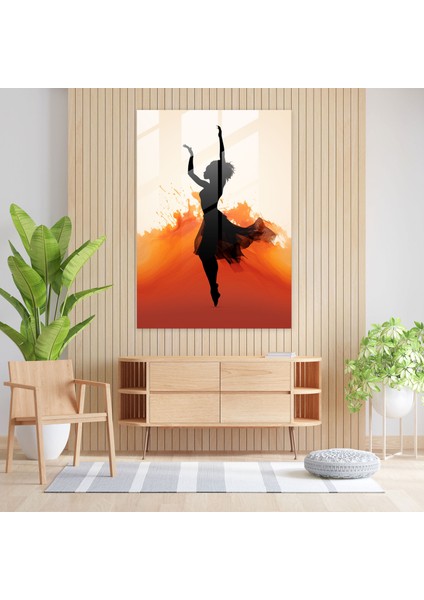 Afro Dans Silueti - Minimalist Afro Dans Silueti - Afro Modern Sanat Cam Duvar Sanatı Minimalist Siluet Sanatı fiyatları