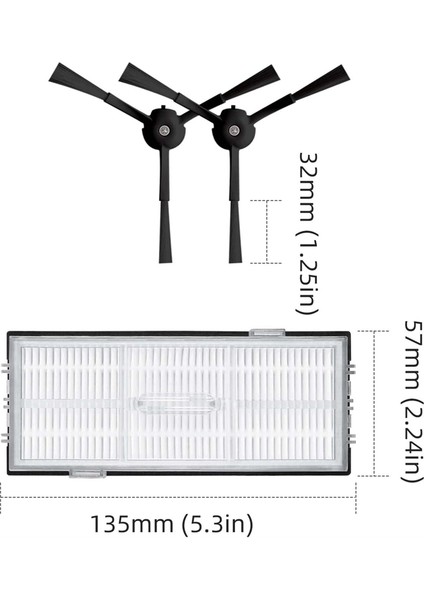 S8 / S8+ Plus Robot Süpürge Aksesuarları Için Uyumlu Yedek Parçalar, Çift Silindir Fırça (Yurt Dışından) indirimleri