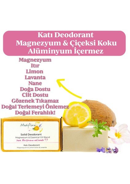 Magnezyum & Itır & Lavanta & Limon Katı Deodorant