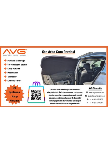 2 Adet Oto Arka Yan Cam Perde - Güneş Önleyici, Oto Güneşlik, Araç Perde