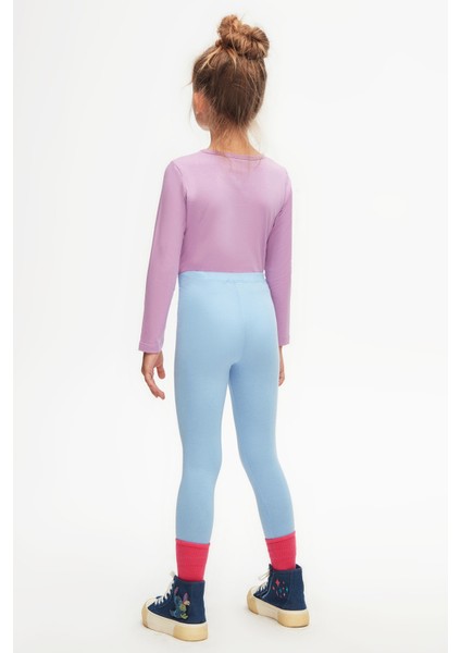 Koyu Mavi Basic Kız Çocuk Yazlık Tayt fırsatları