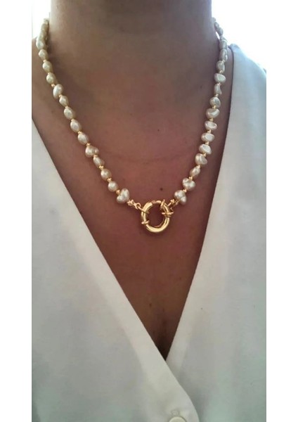 Barok Kilit Inci Kolye