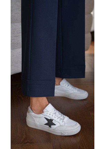 Harden Beyaz Hakiki Deri Spor Ayakkabi modelleri