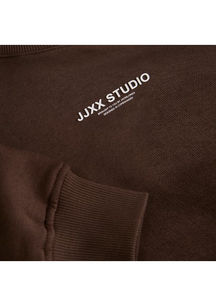 Kadin Minimal Logo Baskili Sweatshirt - Studio