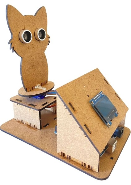 Arduino Tabanlı Mini Radar Istasyonu Proje Stem Elektronik Seti OLED Ekran Mdf Ahşap Montaj fiyatları