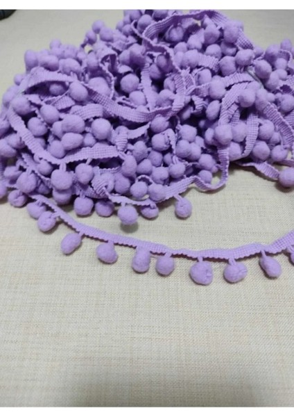 Pon Pon Şerit Lila-1 Metre