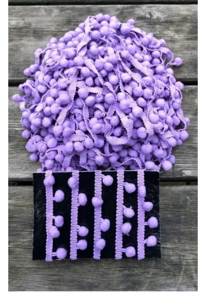 Pon Pon Şerit Lila-1 Metre fiyatları