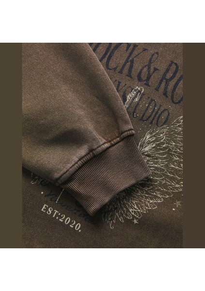 Kadin Bisiklet Yaka Baskili Sweatshirt - Britta fiyatları