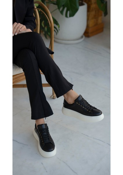 Finn Siyah Deri Hakiki Deri Kadın Spor Ayakkabi indirimleri